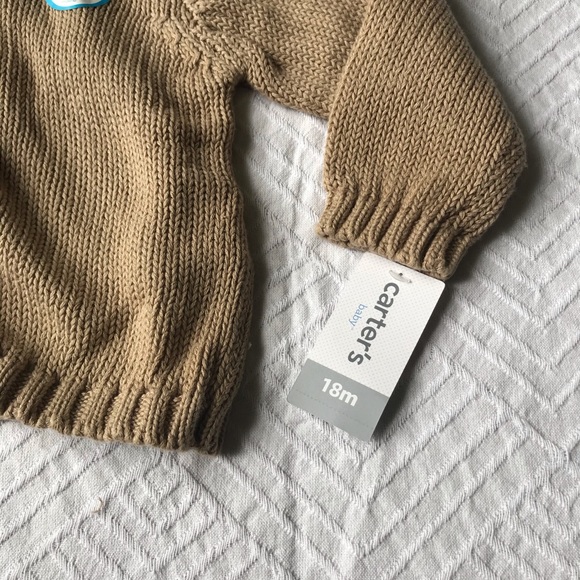 Carter’s baby boy sweater character hood - Picture 3 of 5